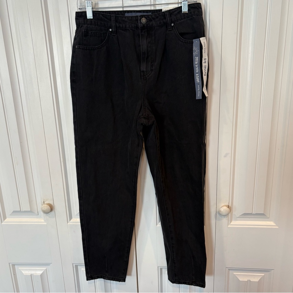 Indigo Rising Black Super High Rise Barrel Leg Jeans‎ Size 5/27